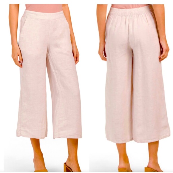 Tahari essentials 100% linen crop pant - Picture 2 of 4